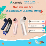 Quạt Cầm Tay AECOOLY Aero Pro (3500mAh, 14H, 6 Speed Settings, LED Digital Display, 19000RPM) - Ảnh 2