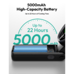 Quạt Cầm Tay AECOOLY Halo 02 5000mAh (7000rpm, 22H, 5-Speed Level Adjustment, Dual Air Channels) - Ảnh 8