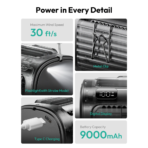 Quạt Đeo Thắt Lưng / Để Bàn AECOOLY High Velocity 2W (6000mAh/9000mAh, 5 Wind Speeds) - Ảnh 5