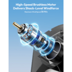 Quạt Đeo Thắt Lưng / Để Bàn AECOOLY High Velocity 2W (6000mAh/9000mAh, 5 Wind Speeds) - Ảnh 7