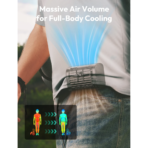 Quạt Đeo Thắt Lưng / Để Bàn AECOOLY High Velocity 2W (6000mAh/9000mAh, 5 Wind Speeds) - Ảnh 8