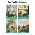 Quạt Đeo Thắt Lưng / Để Bàn AECOOLY High Velocity 2W (6000mAh/9000mAh, 5 Wind Speeds) - Ảnh 9