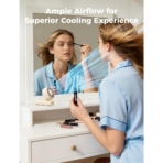 Quạt Cầm Tay AECOOLY Halo 04 (6000RPM, 5 Speed Settings, 20H, 3600mAh, 6m/s, Digital Display) - Ảnh 5