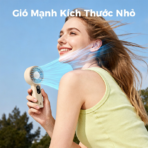 Quạt Cầm Tay AECOOLY Halo 03 5W (2000mAh, 10.5H, 6000RPM, 5 Adjustable Speeds, 6m/s, Digital Display) - Ảnh 8