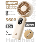 Quạt Cầm Tay AECOOLY Halo 04 (6000RPM, 5 Speed Settings, 20H, 3600mAh, 6m/s, Digital Display) - Ảnh 2