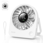 Quạt Để Bàn AECOOLY Chic 02 (2000mAh, 11H, 4-Adjustable Speed, LED Digital Display, 180° Adjustable Cooling) - Ảnh 11