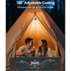 Quạt Để Bàn AECOOLY Chic 02 (2000mAh, 11H, 4-Adjustable Speed, LED Digital Display, 180° Adjustable Cooling) - Ảnh 3