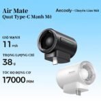 Quạt Mini Cổng Type-C Tốc Độ Cao AECOOLY Air Mate (17000RPM, 4-Speed Level Adjustment) - Ảnh 2